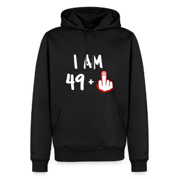 50 ans de cadeau d'anniversaire T-shirt drôle cinquante - Sweat à capuche Premium bio Homme - noir - Devant - Nico (187cm)