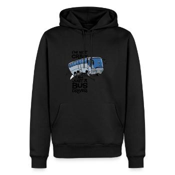 0710 je ne suis pas fou - Sweat à capuche Premium bio Homme - noir - Devant - Nico (187cm)