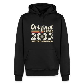 Original 2003 Vintage Geburtstagsgeschenk - Männer Premium Bio Hoodie - Schwarz - Vorne - Nico (187cm)