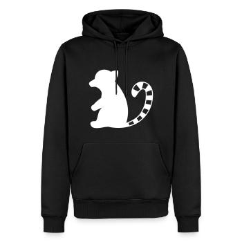 Singe - lémurs Katta - Sweat à capuche Premium bio Homme - noir - Devant - Nico (187cm)