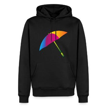 Parapluie arc-en- - Sweat à capuche Premium bio Homme - noir - Devant - Nico (187cm)