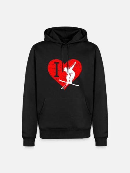 I Love Freestyle ski 2 - Men’s Premium Organic Hoodie - black