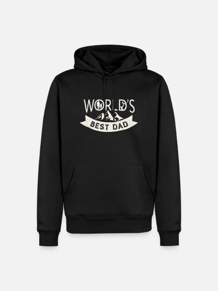 WORLD'S BEST DAD - Men’s Premium Organic Hoodie - black
