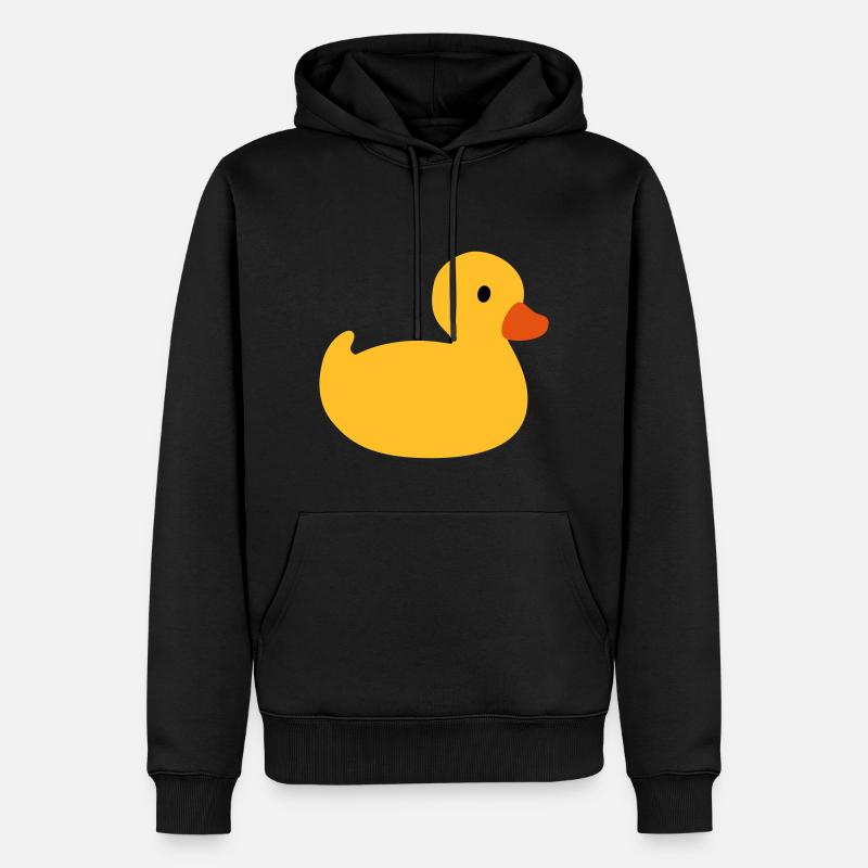 Quietscheente - Männer Premium Bio Hoodie - Schwarz