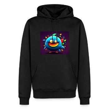 Ungeheuer - Männer Premium Bio Hoodie - Schwarz - Vorne - Nico (187cm)