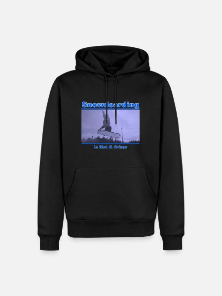 Snowboarden ist kein Verbrechen - Männer Premium Bio Hoodie - Schwarz