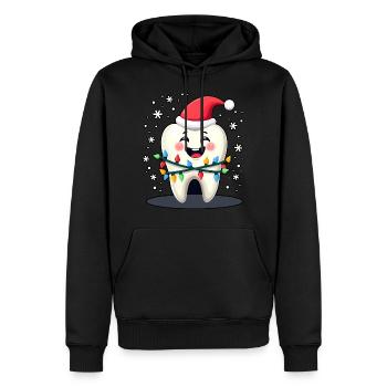 Zähne Weihnachten Zahnarzt Geschenk - Männer Premium Bio Hoodie - Schwarz - Vorne - Nico (187cm)