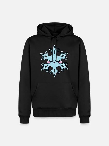 Kawaii Snowflake - Sweat à capuche Premium bio Homme - noir