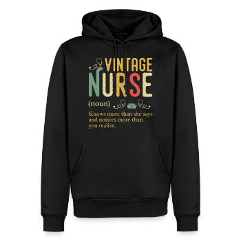 Vintage Krankenschwester Definition Lustig Registrierte Krankenpflege - Männer Premium Bio Hoodie - Schwarz - Vorne - Nico (187cm)