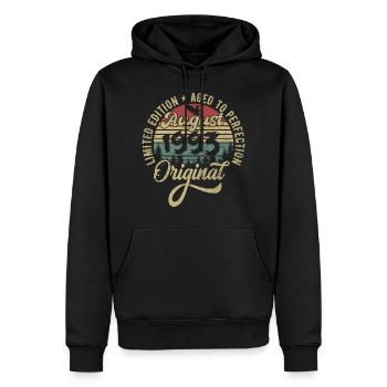 Août 1993 Cadeau d’anniversaire Août 1993 Août - Sweat à capuche Premium bio Homme - noir - Devant - Nico (187cm)