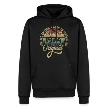 August 1974 Birthday Gift August 1974 August - Men’s Premium Organic Hoodie - black - Front - Nico (187cm)
