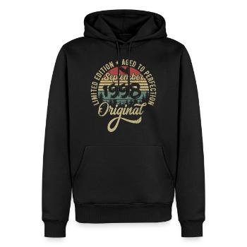 27ème anniversaire Septembre 1998 - 27 ans - Sweat à capuche Premium bio Homme - noir - Devant - Nico (187cm)