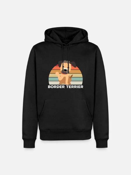Border Terrier - Men’s Premium Organic Hoodie - black
