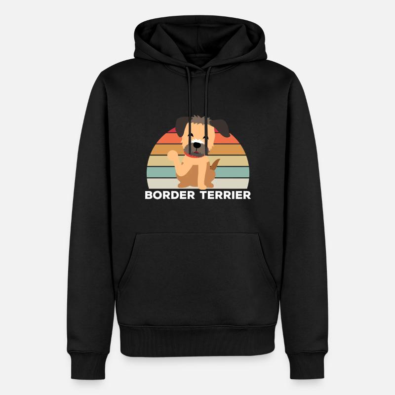 Border Terrier - Sweat à capuche Premium bio Homme - noir