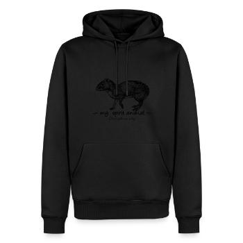 My animal totem is the agouti. - Men’s Premium Organic Hoodie - black - Front - Nico (187cm)
