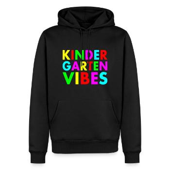 kindergarten vibes - Männer Premium Bio Hoodie - Schwarz - Vorne - Nico (187cm)
