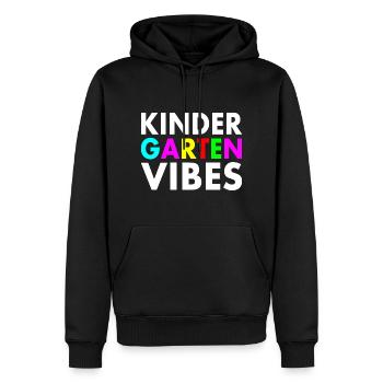 kindergarten vibes - Männer Premium Bio Hoodie - Schwarz - Vorne - Nico (187cm)