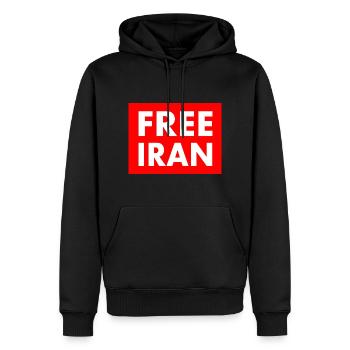 Free iran - Männer Premium Bio Hoodie - Schwarz - Vorne - Nico (187cm)