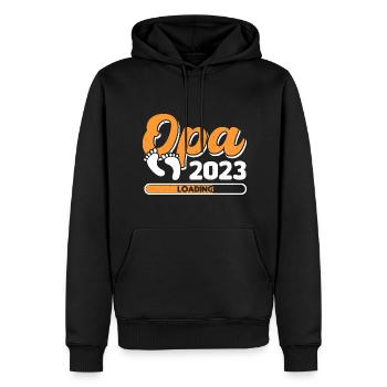 Werdender Opa 2023 Opa loading Geschenk - Männer Premium Bio Hoodie - Schwarz - Vorne - Nico (187cm)