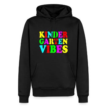 kindergarten vibes - Männer Premium Bio Hoodie - Schwarz - Vorne - Nico (187cm)