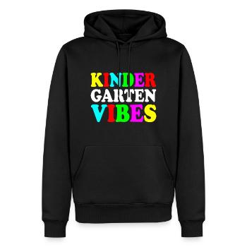 kindergarten vibes - Männer Premium Bio Hoodie - Schwarz - Vorne - Nico (187cm)