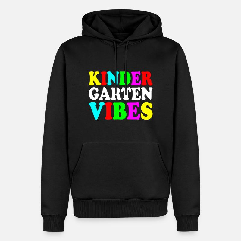 kindergarten vibes - Männer Premium Bio Hoodie - Schwarz