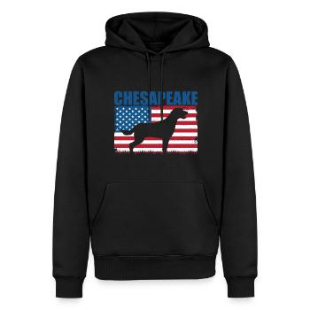 Chesapeake Bay Retriever - Männer Premium Bio Hoodie - Schwarz - Vorne - Nico (187cm)