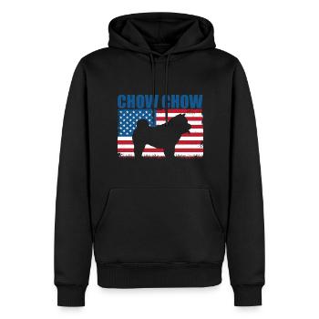 Chow Chow - Männer Premium Bio Hoodie - Schwarz - Vorne - Nico (187cm)
