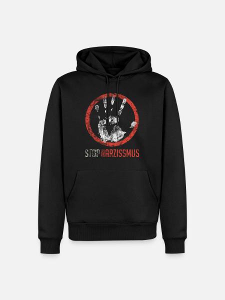 Stop narcissism - Men’s Premium Organic Hoodie - black
