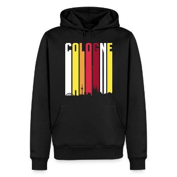 Retro Cologne Cologne Skyline cadeau - Sweat à capuche Premium bio Homme - noir - Devant - Nico (187cm)