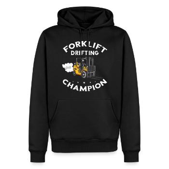 Magasiniers et magasiniers pour chariots élévateurs - Sweat à capuche Premium bio Homme - noir - Devant - Nico (187cm)