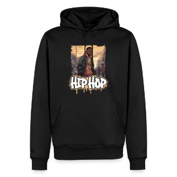 Rap & Hip Hop Music Album Cover 2 - Chemise Anime - Sweat à capuche Premium bio Homme - noir - Devant - Nico (187cm)