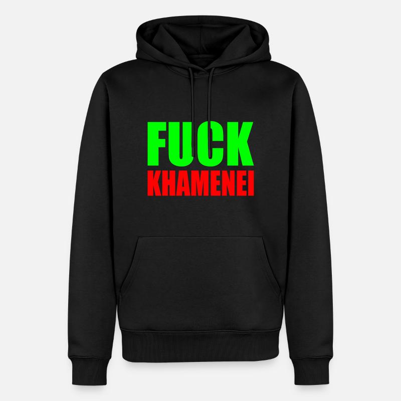 Fuck khamenei Chamenei - iran - Sweat à capuche Premium bio Homme - noir