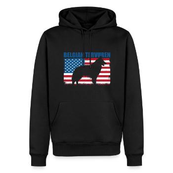 Belgian Tervuren - Men’s Premium Organic Hoodie - black - Front - Nico (187cm)