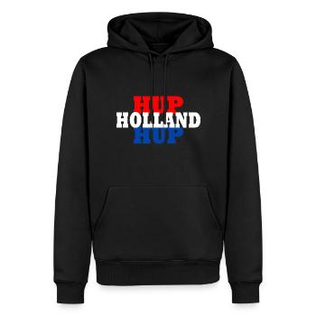 Hup holland hup - Männer Premium Bio Hoodie - Schwarz - Vorne - Nico (187cm)