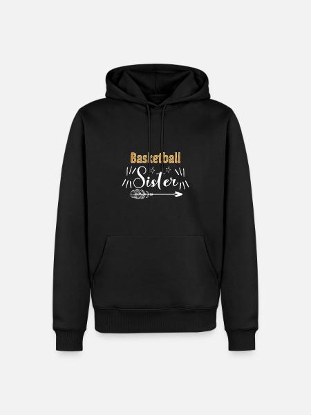 Basketball Schwester - Männer Premium Bio Hoodie - Schwarz