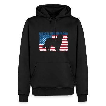 Berner Sennenhund - Männer Premium Bio Hoodie - Schwarz - Vorne - Nico (187cm)