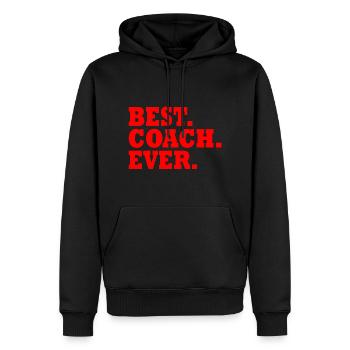 Best coach ever - Sweat à capuche Premium bio Homme - noir - Devant - Nico (187cm)