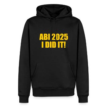Abi 2025 i did it - Männer Premium Bio Hoodie - Schwarz - Vorne - Nico (187cm)