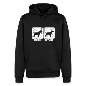 Bull terrier - Men’s Premium Organic Hoodie - black - Front - Nico (187cm)