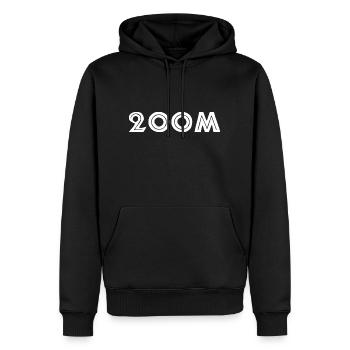 T shirt 200m - Sweat à capuche Premium bio Homme - noir - Devant - Nico (187cm)
