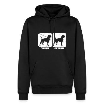 Alapaha Blue Blood Bulldog - Sweat à capuche Premium bio Homme - noir - Devant - Nico (187cm)