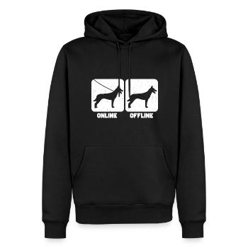 Malinois Belgian Shepherd Dog - Men’s Premium Organic Hoodie - black - Front - Nico (187cm)