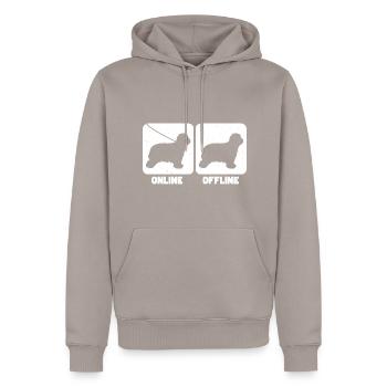 Bearded Collie - Männer Premium Bio Hoodie - Taupe - Vorne - Nico (187cm)
