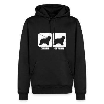 Bearded Collie - Männer Premium Bio Hoodie - Schwarz - Vorne - Nico (187cm)