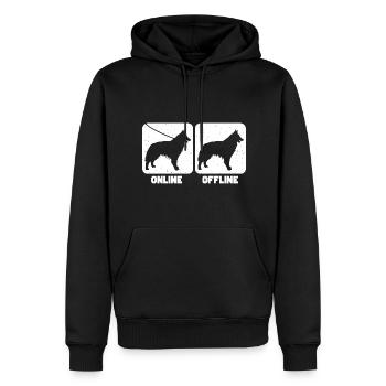 Belgian Tervuren - Men’s Premium Organic Hoodie - black - Front - Nico (187cm)