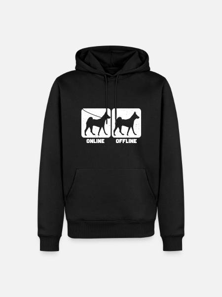 Basenji - Men’s Premium Organic Hoodie - black