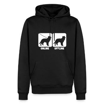 Border Collie Hund - Männer Premium Bio Hoodie - Schwarz - Vorne - Nico (187cm)