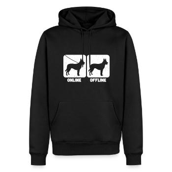 Holländischer Schäferhund Hollandse Herdershond - Männer Premium Bio Hoodie - Schwarz - Vorne - Nico (187cm)