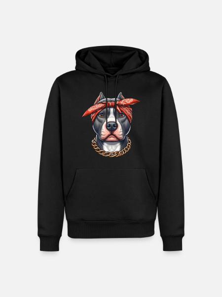Pitbull The Gangster - Men’s Premium Organic Hoodie - black
